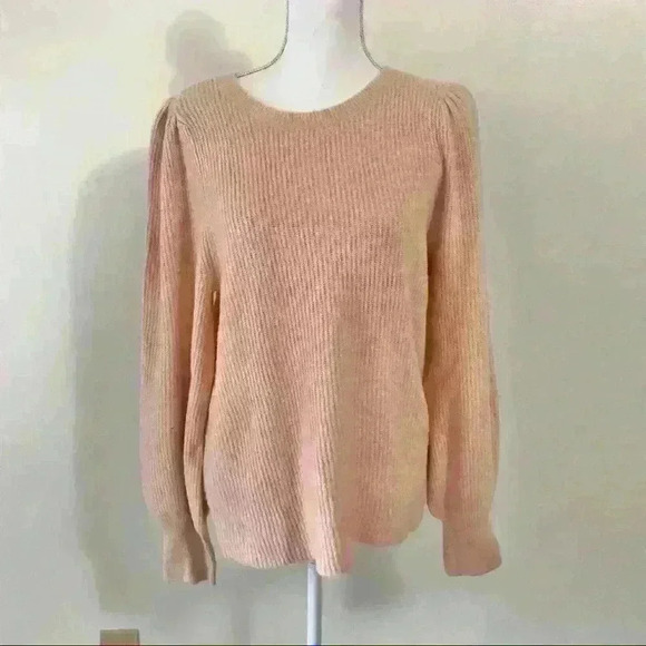 Halogen Blouson Sleeve Sweater in Pink Chintz - Picture 2 of 8